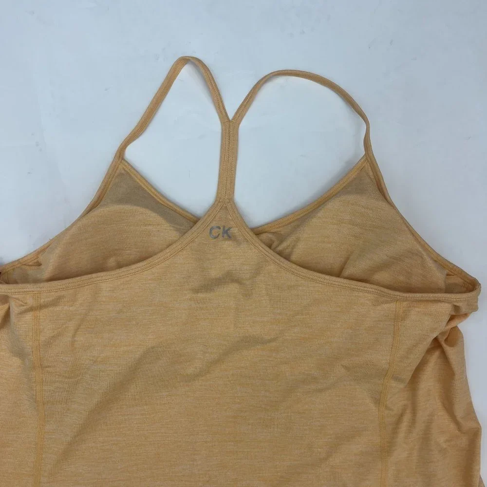 CALVIN KLEIN Strappy T Back  Sports Dress Yellow NWT - Picture 3 of 3
